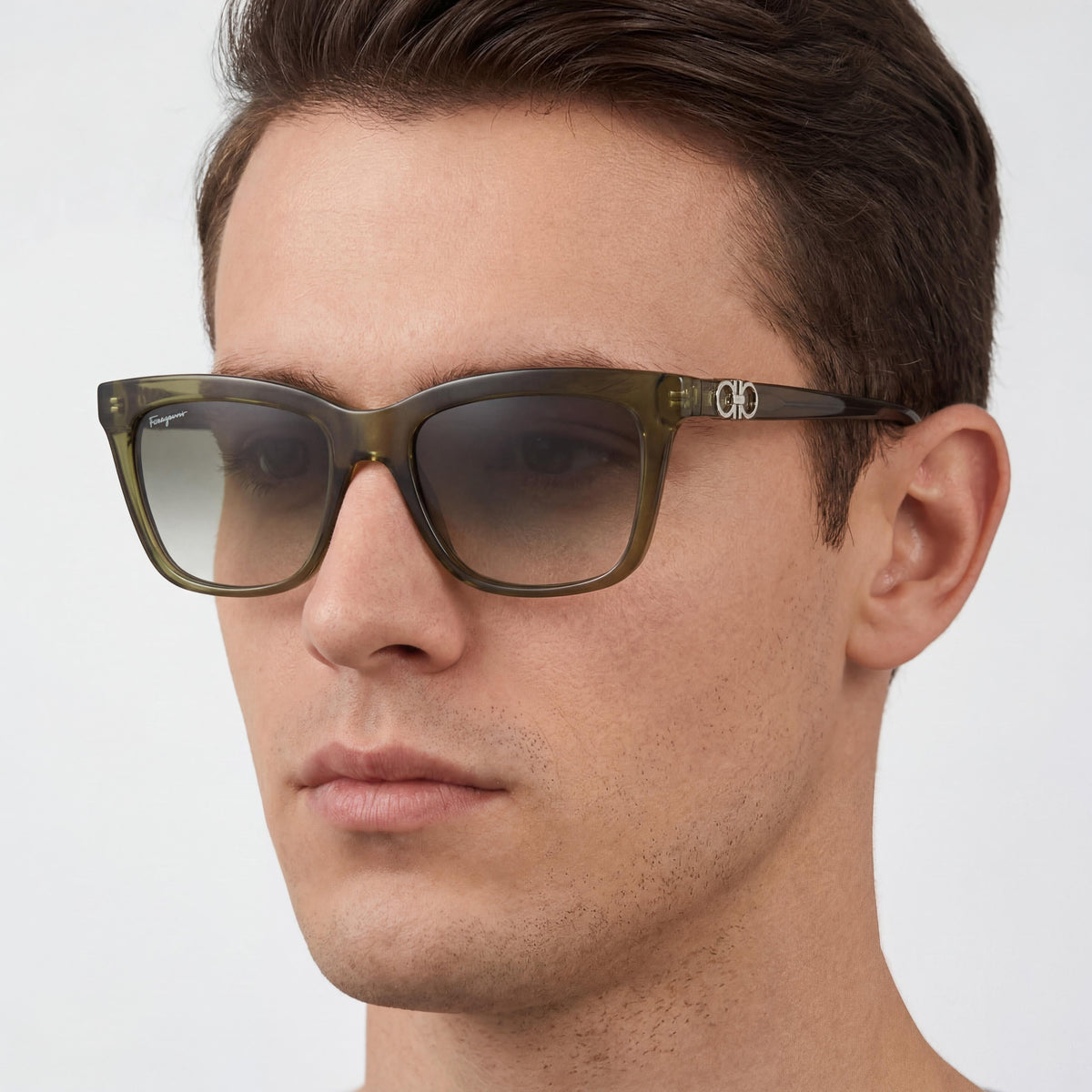 Ferragamo Sf1027s Green Gradient Square Sunglasses Unisex, 55mm, Photo 5