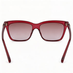 Ferragamo SF1027S Rectangle Sunglasses Women — side view, Non-Polarized Bordeaux Gradient lens