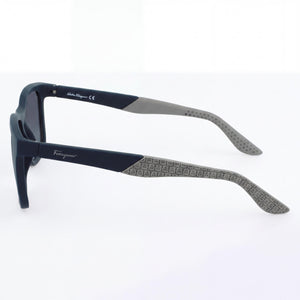 Ferragamo SF1028S Rectangle Sunglasses Unisex — side view, Non-Polarized Blue lens