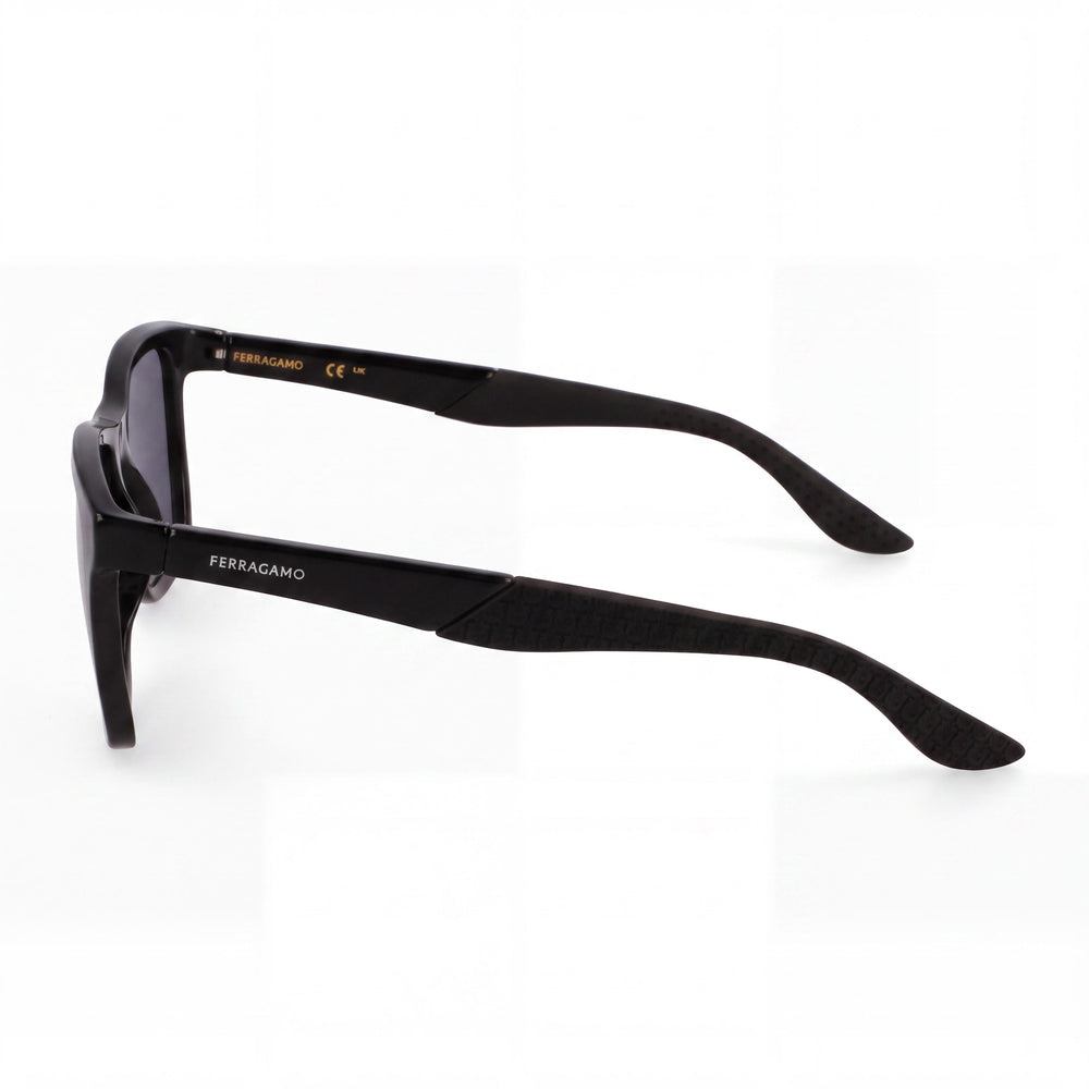 Ferragamo SF1028SN Rectangle Sunglasses Men — side view, Non-Polarized Black lens