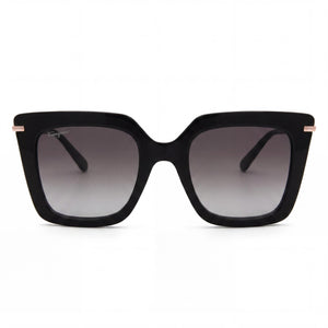 Ferragamo SF1041S Square Sunglasses for Women — front view, Alloy Steel frame