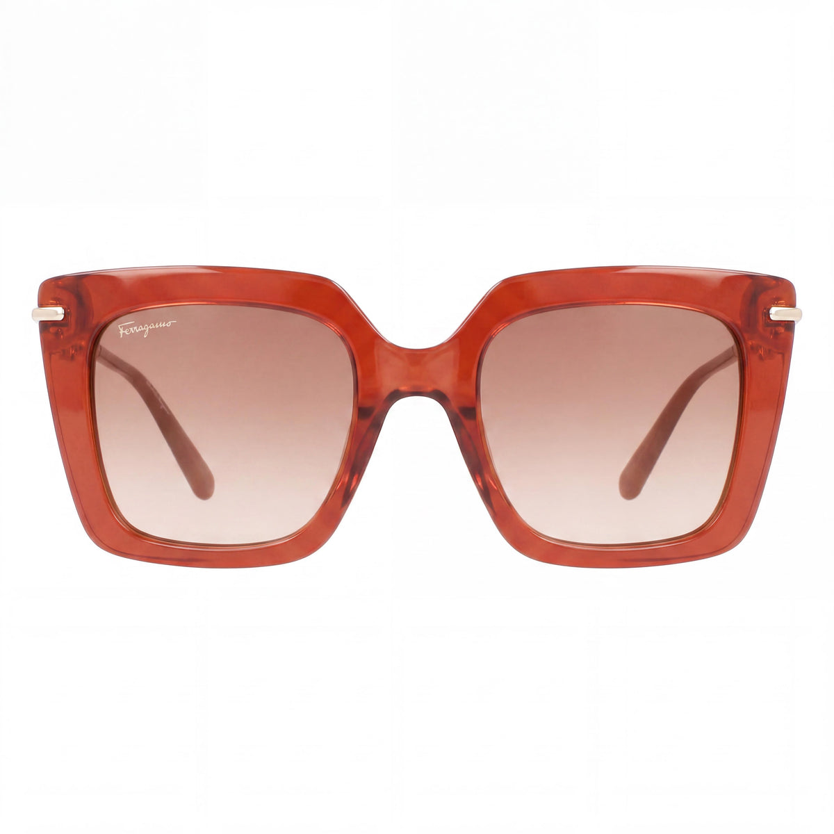 Gafas de sol Ferragamo SF1041S cuadradas para mujer, marrón transparente, 51 mm, Photo 2