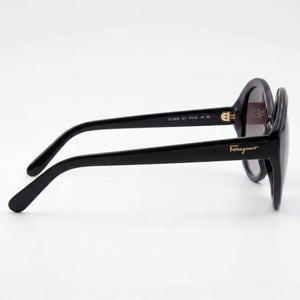 Ferragamo SF1067S Round Sunglasses Women — side view, Non-Polarized Grey Gradient lens