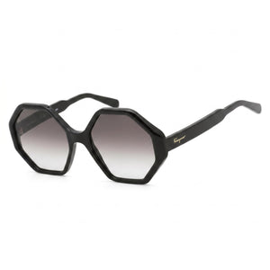 Ferragamo SF1070S Black Geometric Sunglasses for Women, Grey Gradient lens