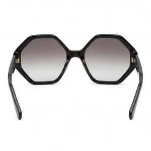 Ferragamo SF1070S Geometric Sunglasses Women — side view, Non-Polarized Grey Gradient lens