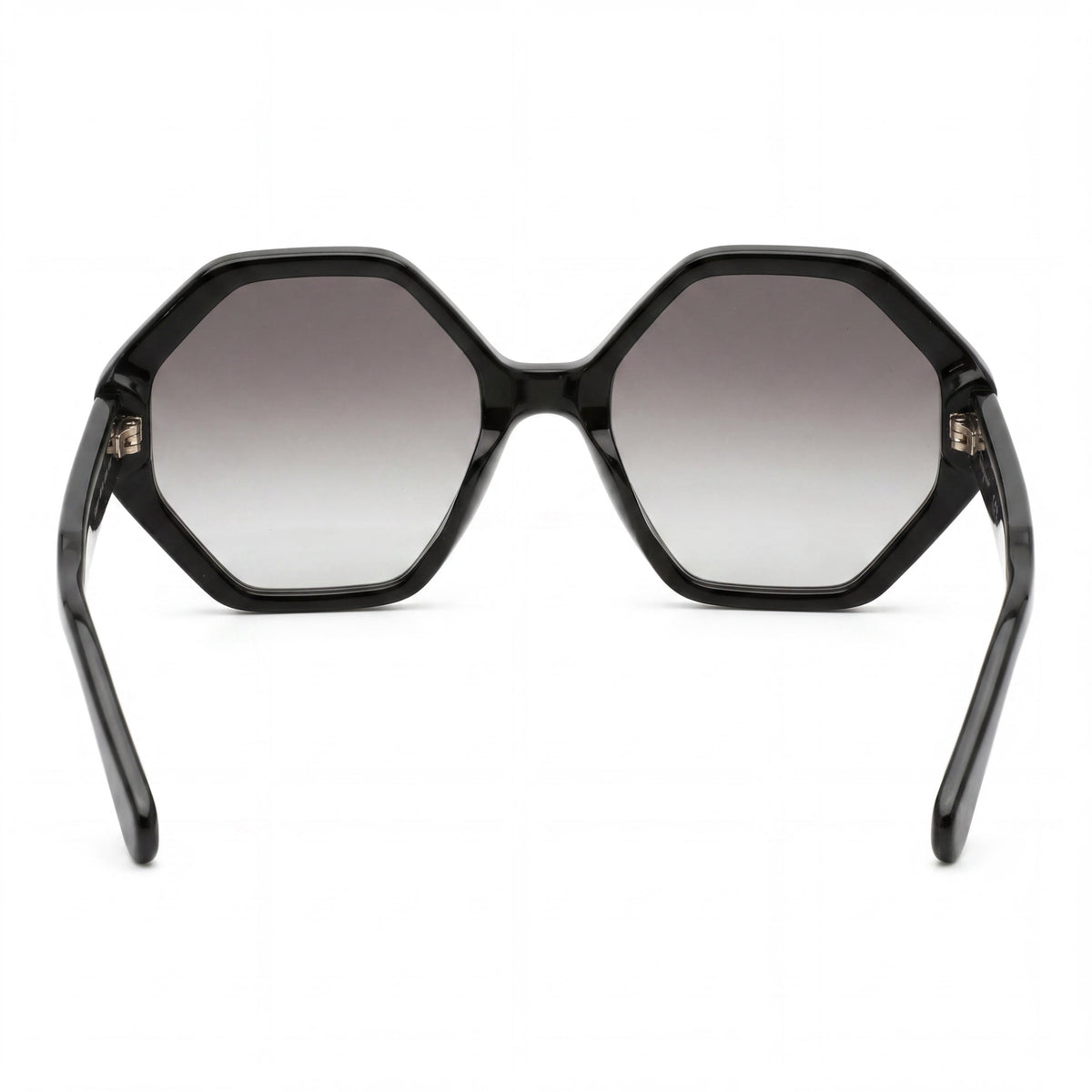 Ferragamo SF1070S Black Hexagonal Sunglasses for Women, 55mm, Photo 3