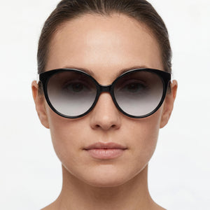 Ferragamo Sf1071s 001 Round Sunglasses Women — side view, Non-Polarized Gray Gradient lens