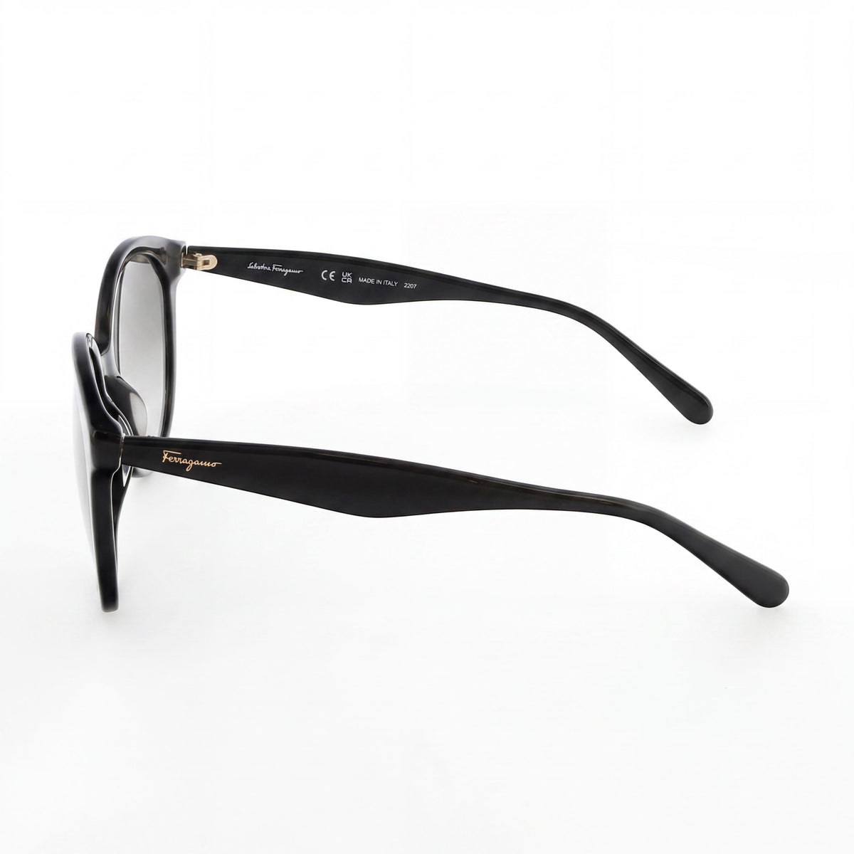 Gafas de sol redondas Ferragamo Sf1071s para mujer, color negro, 58 mm, Photo 3