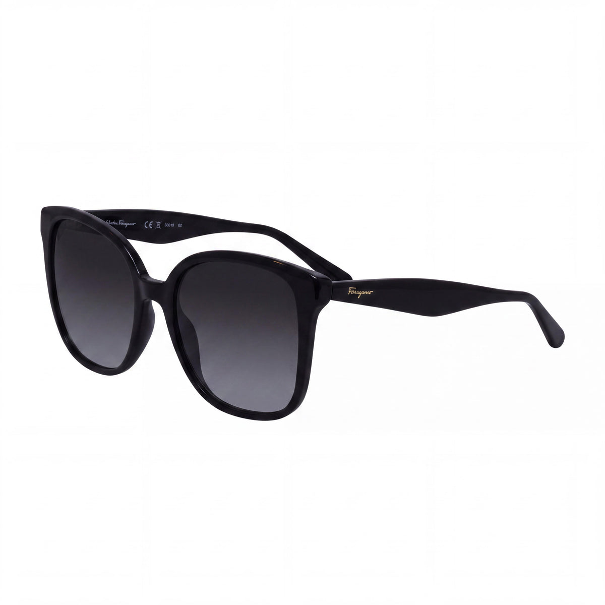Gafas de sol cuadradas Ferragamo SF1072S para mujer, negras, 56 mm, Photo 1