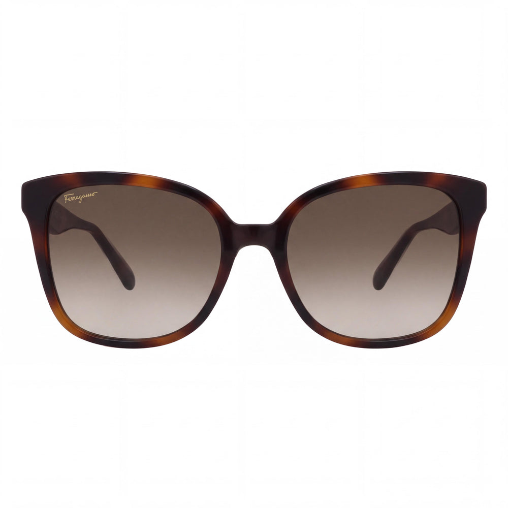 Ferragamo SF1072S Square Sunglasses for Women — front view, Plastic frame
