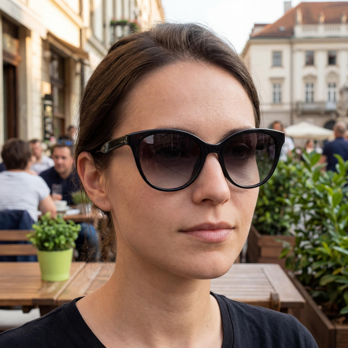Gafas de sol de ojo de gato Ferragamo SF1073S negras para mujer, 54 mm, Photo 4