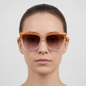Ferragamo Sf1102s Square Sunglasses for Women — interior view, Non-Polarized lens detail