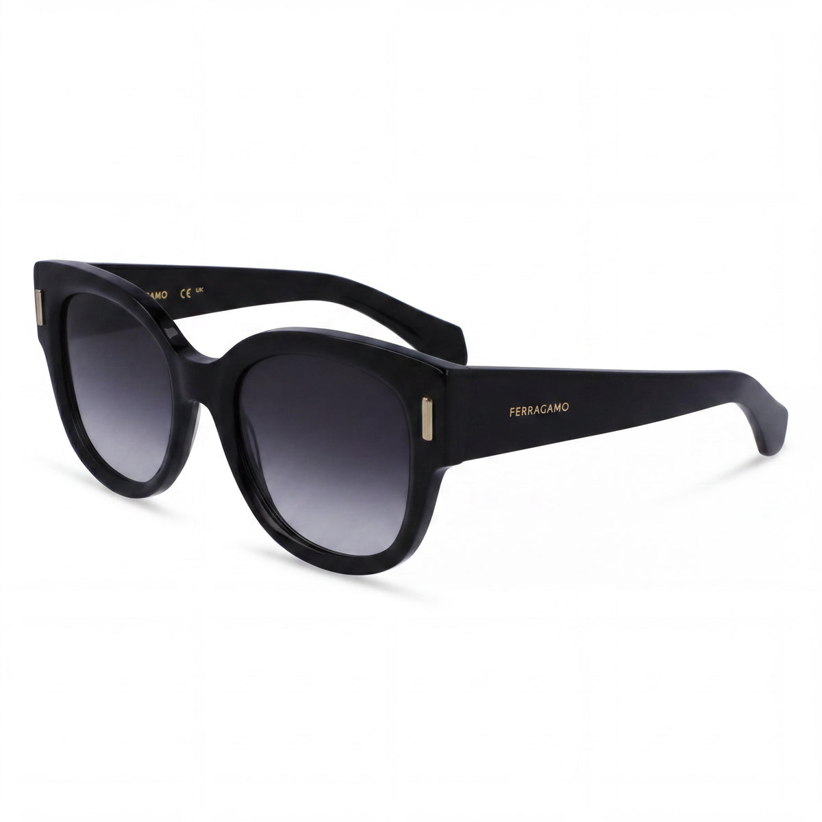 Ferragamo SF2007S Black Square Sunglasses for Women, 51mm, Photo 1