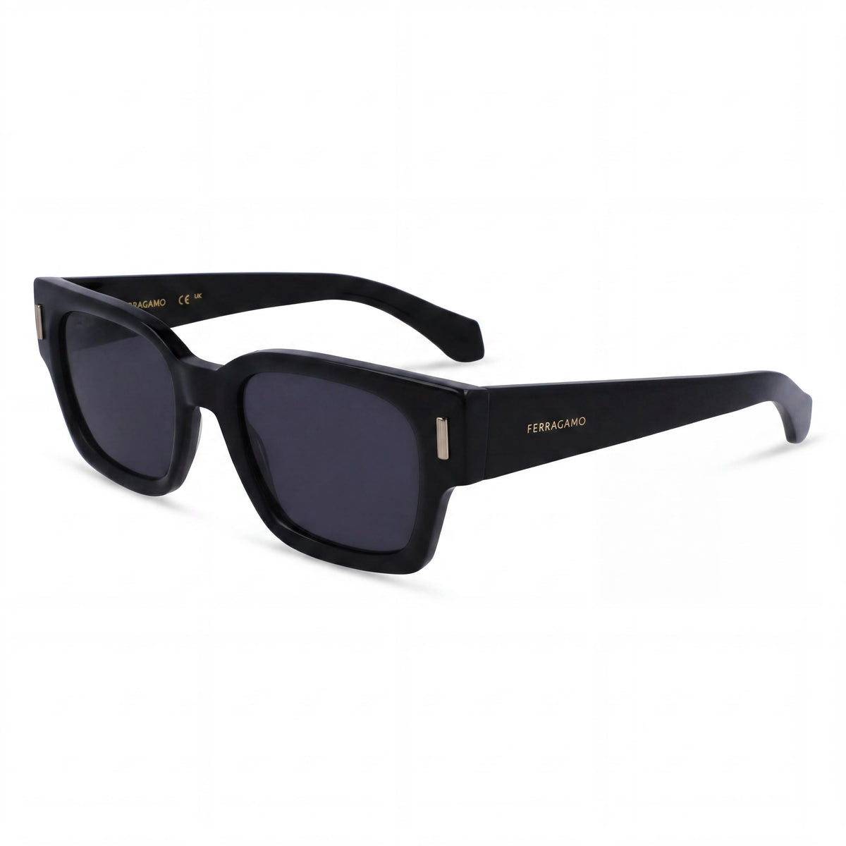 Ferragamo SF2010S Black Square Sunglasses for Men, 52mm, Photo 1