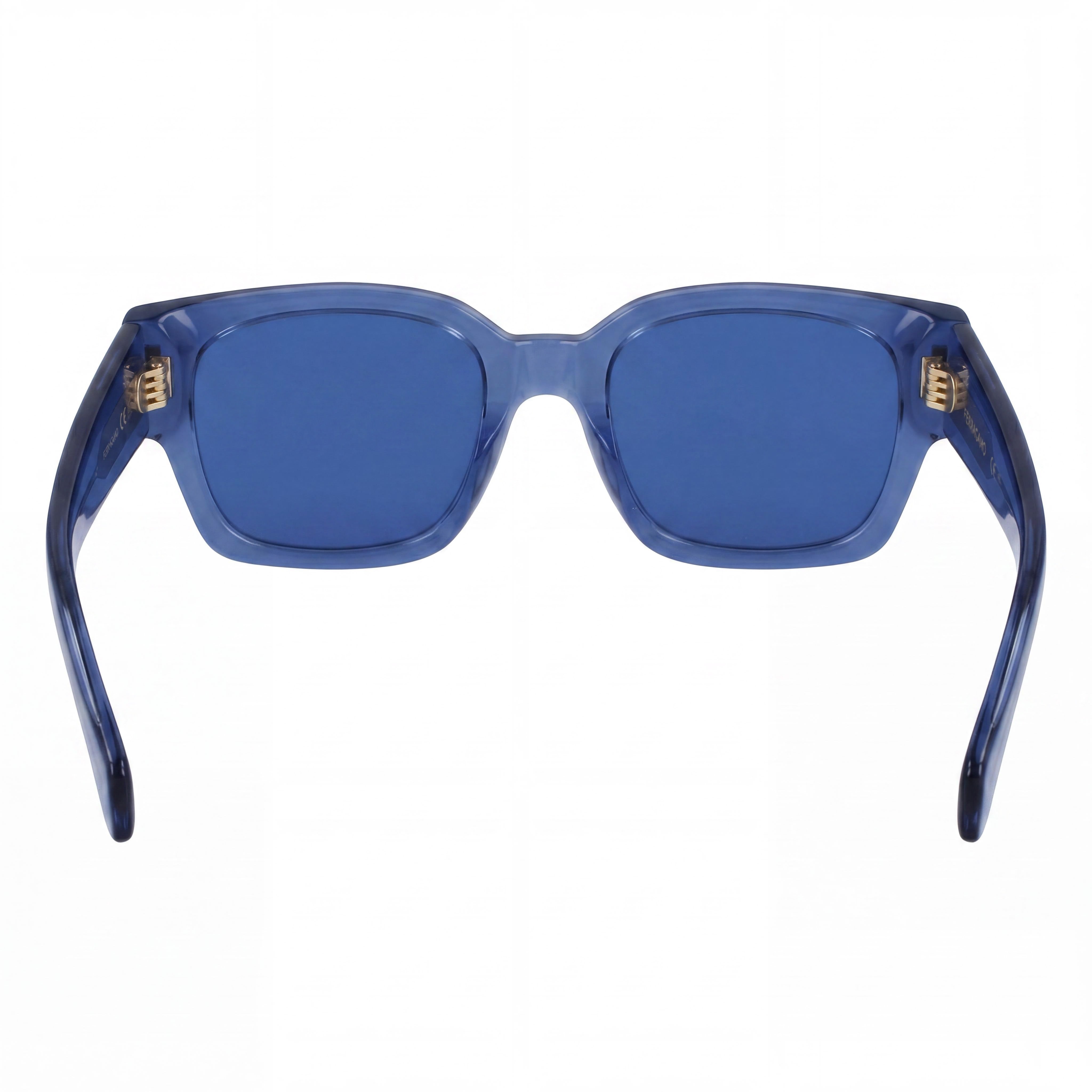 Ferragamo SF2010S Transparent Blue Rectangle Sunglasses Unisex, 52mm, Photo 4