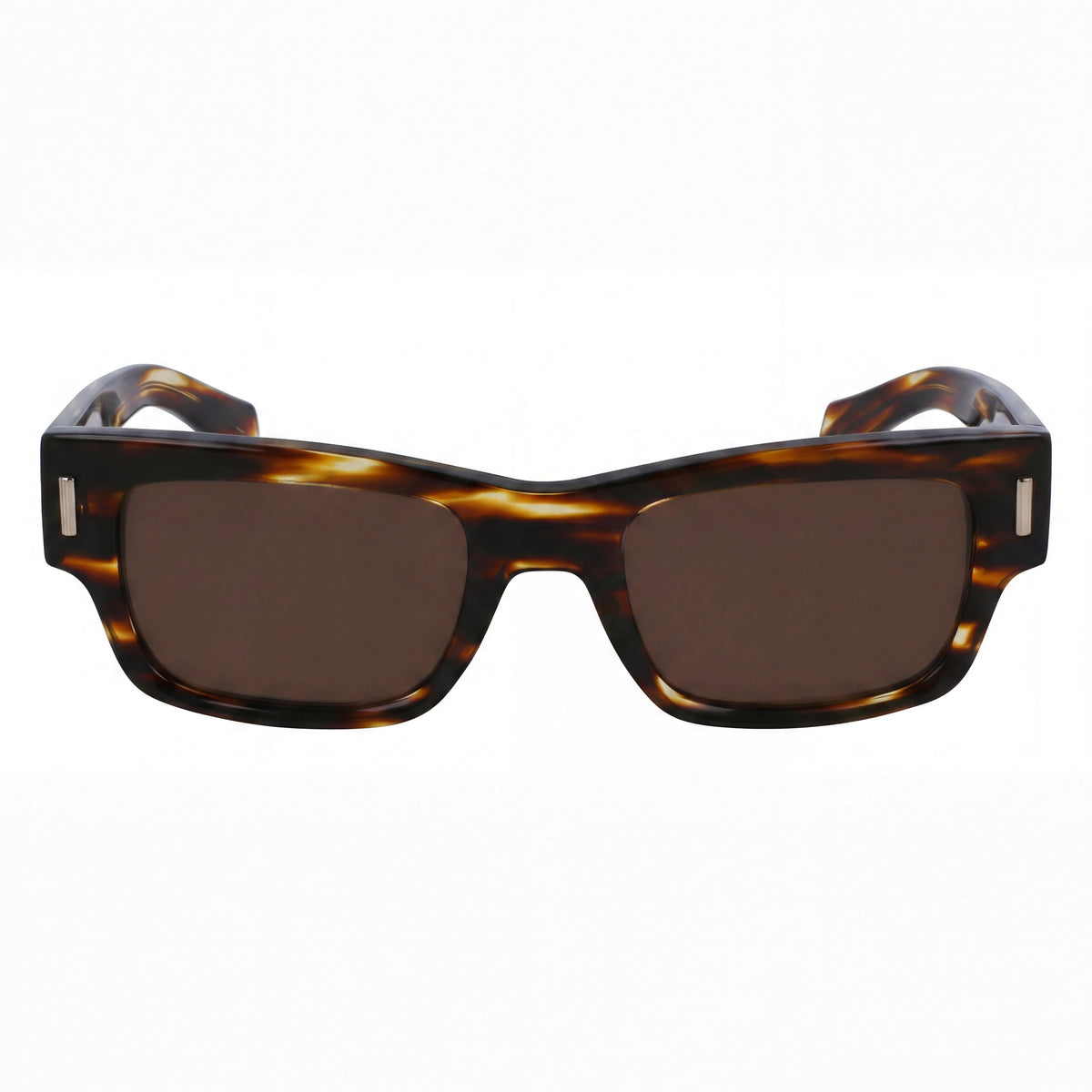 Gafas de sol rectangulares marrones a rayas Ferragamo Sf2011s para hombre, 53 mm, Photo 2