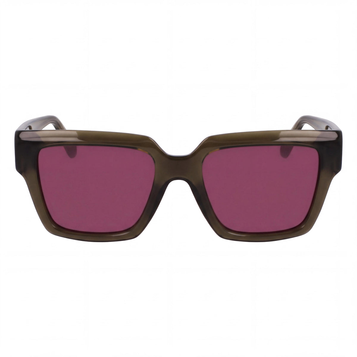 Ferragamo Sf2014s Transparent Khaki Square Sunglasses for Women, Photo 2