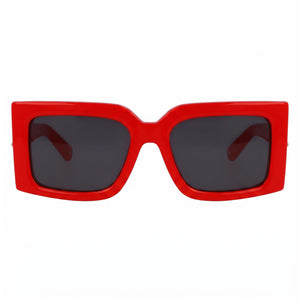 Ferragamo Sf2032s Rectangle Sunglasses for Women — front view, Titanium frame