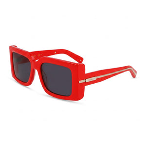 Ferragamo Sf2032s Red Rectangle Sunglasses for Women, Grey Solid lens