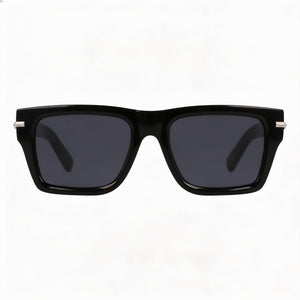 Ferragamo Sf2033s Rectangle Sunglasses Unisex — front view, Stainless Steel frame