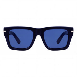 Ferragamo SF2033S Rectangle Sunglasses Unisex — front view, Titanium frame