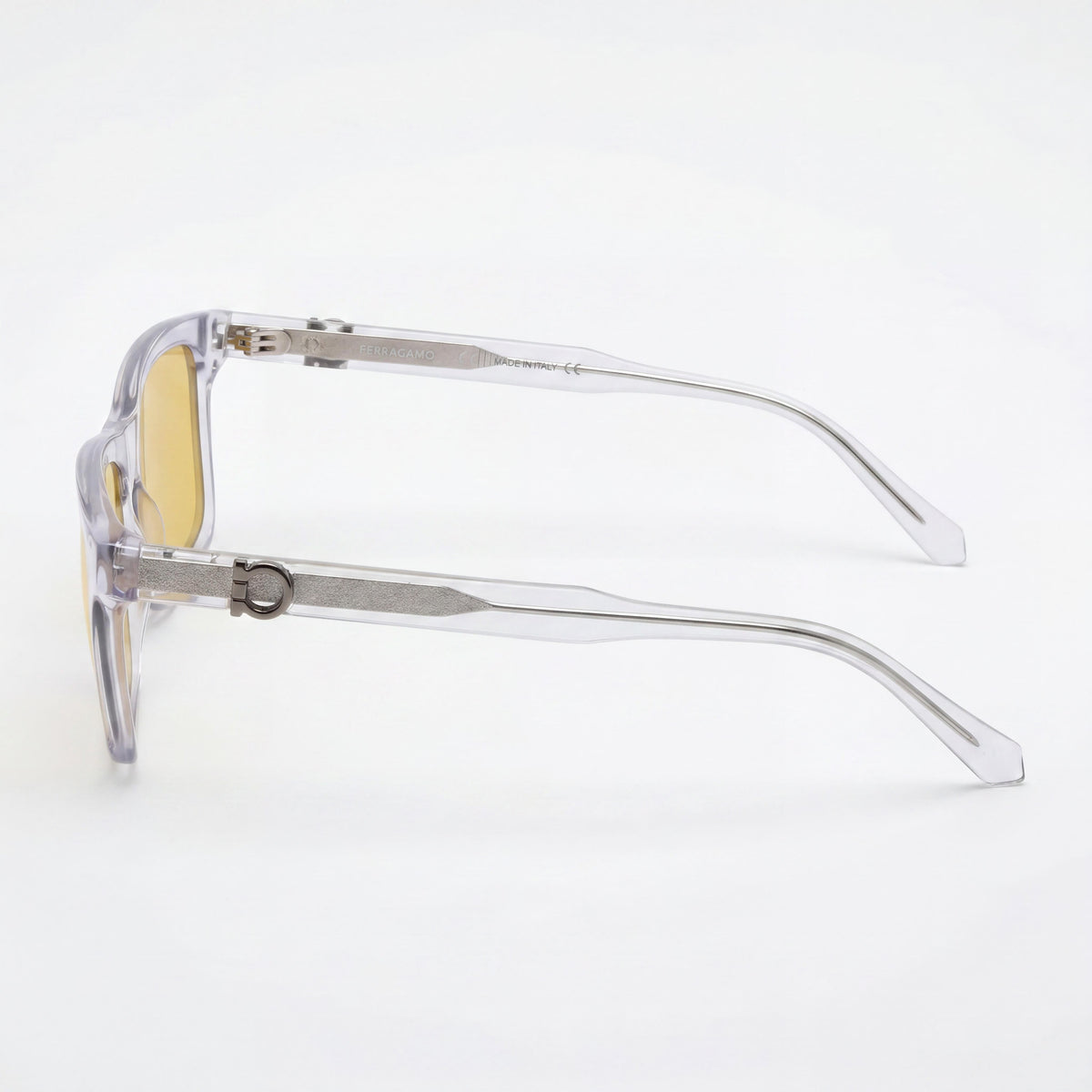 Ferragamo SF2060SE Transparent Grey Rectangle Sunglasses Unisex, 55mm, Photo 3