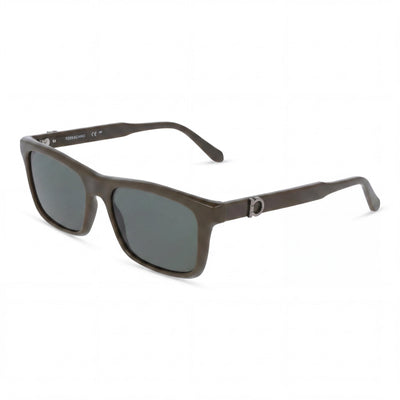 Ferragamo Sf2060se Dark Khaki Square Sunglasses for Unisex, Green lens