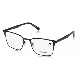Ferragamo Sf2226 Matte Black Rectangle Eyeglasses for Men, Acetate frame