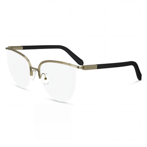 Ferragamo SF2227 Black Oval Eyeglasses Unisex, Metal frame