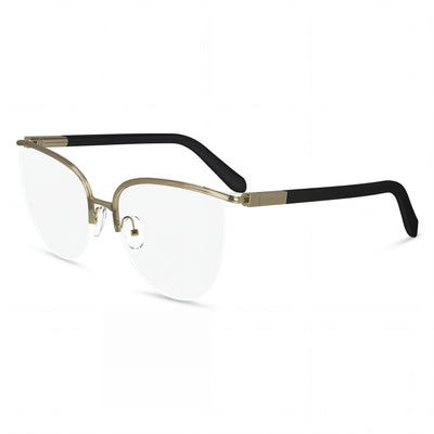 Ferragamo SF2227 Black Oval Eyeglasses Unisex, Metal frame