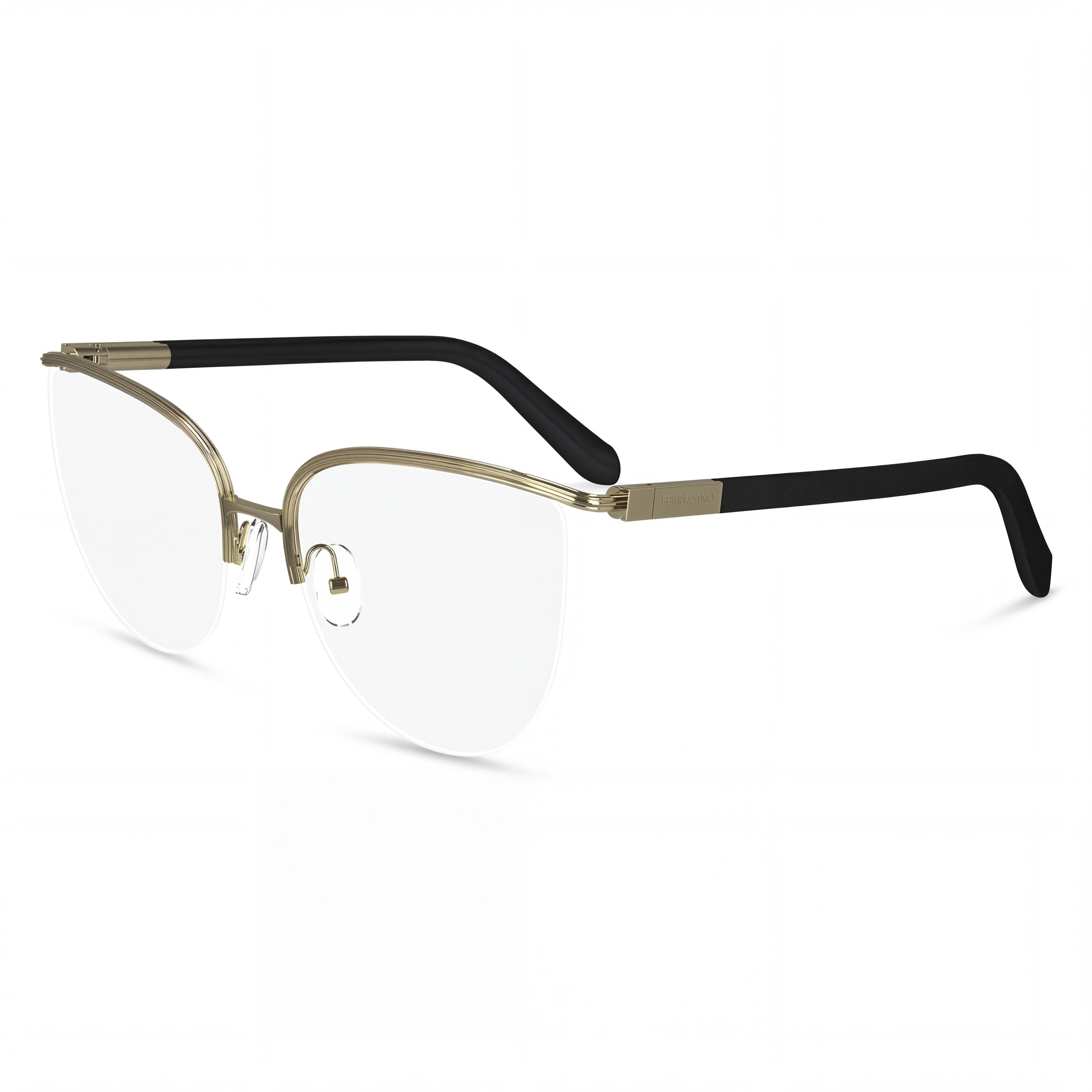 Ferragamo SF2227 Gold Oval Unisex Eyeglasses, Metal 56mm, Photo 1