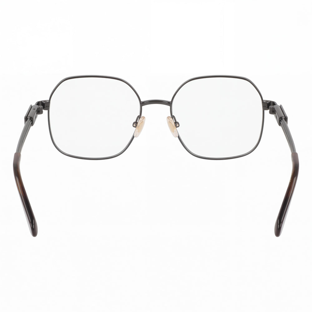 Ferragamo Sf2239 Round Eyeglasses Women — side view, Black Acetate temples