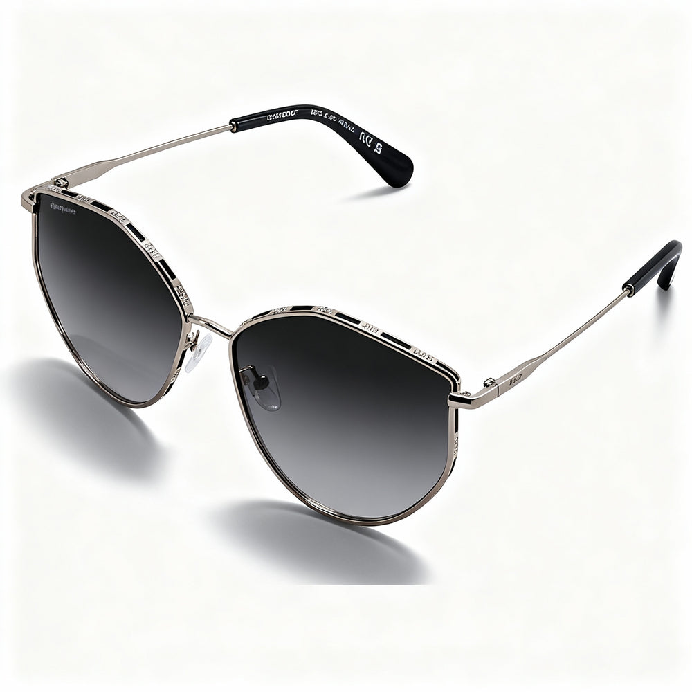 Ferragamo Sf264s Gold Rectangle Sunglasses for Women, Grey Gradient lens