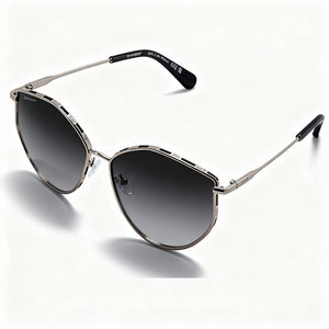 Ferragamo Sf264s Gold Rectangle Sunglasses for Women, Grey Gradient lens