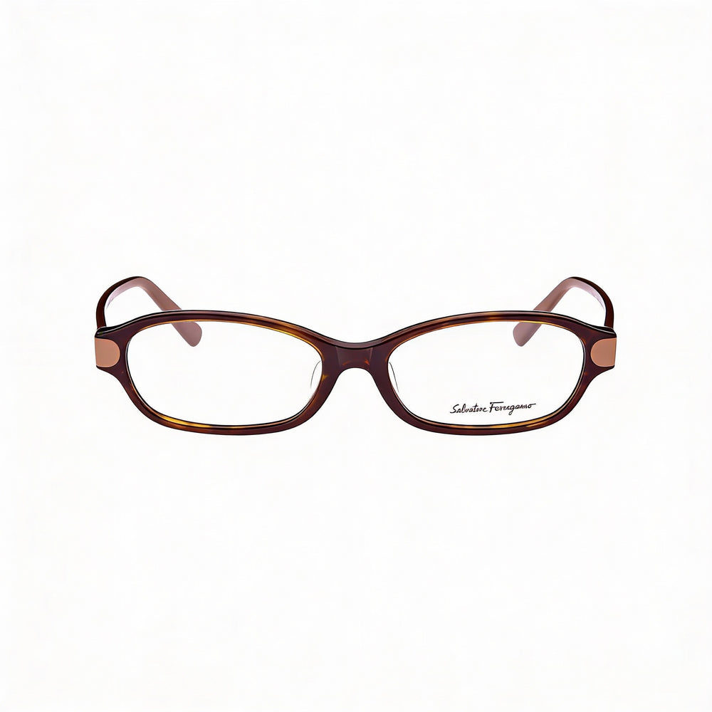 Ferragamo SF2795RA Oval Eyeglasses for Men — front view, Metal