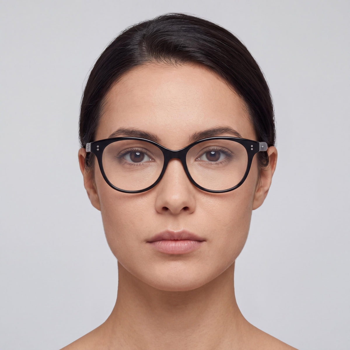 Gafas Salvatore Ferragamo SF2911 redondas para mujer de acetato inyectado negro gris mármol 53mm, Photo 4