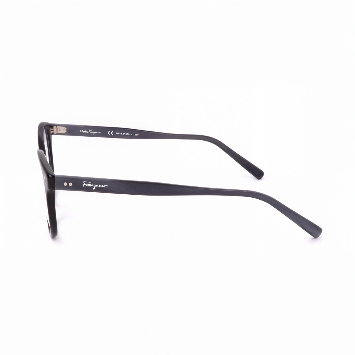 Gafas Salvatore Ferragamo SF2911 redondas para mujer de acetato inyectado negro gris mármol 53mm, Photo 3