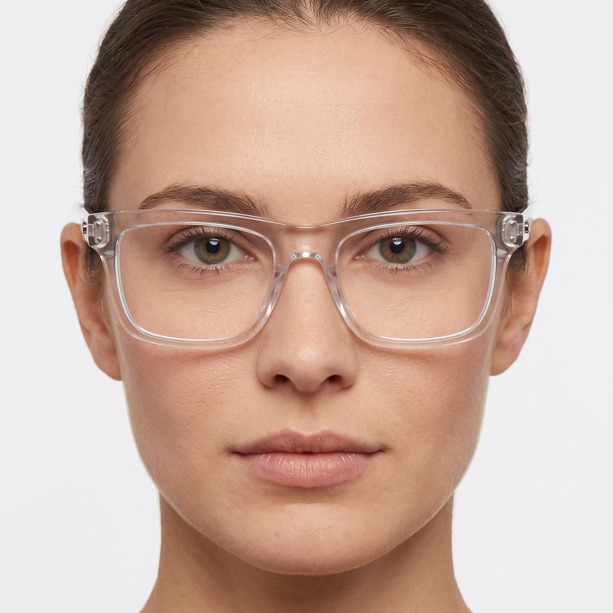 Salvatore Ferragamo Gafas Cuadradas Modernas de Plástico de Montura Completa para Mujer Gris Cristal Claro 53-19, Photo 4
