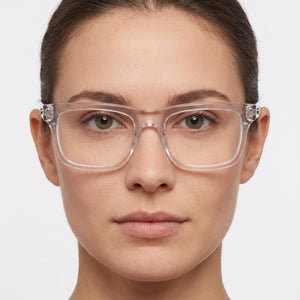 Ferragamo SF2923 Square Eyeglasses for Women — interior view, Polycarbonate demo lenses