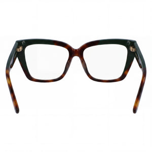 Ferragamo Sf2939n Cat Eye Eyeglasses Men — side view, Green Acetate temples