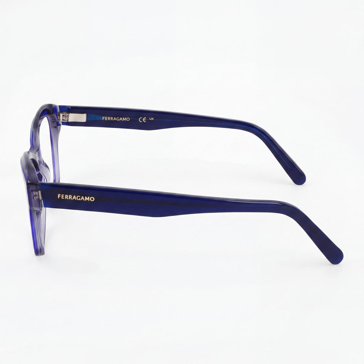 Gafas graduadas rectangulares para mujer Ferragamo SF2951N en azul/gris, 53 mm, Photo 3