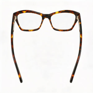 Ferragamo Sf2951n Cat Eye Eyeglasses Unisex — side view, Havana Metal temples