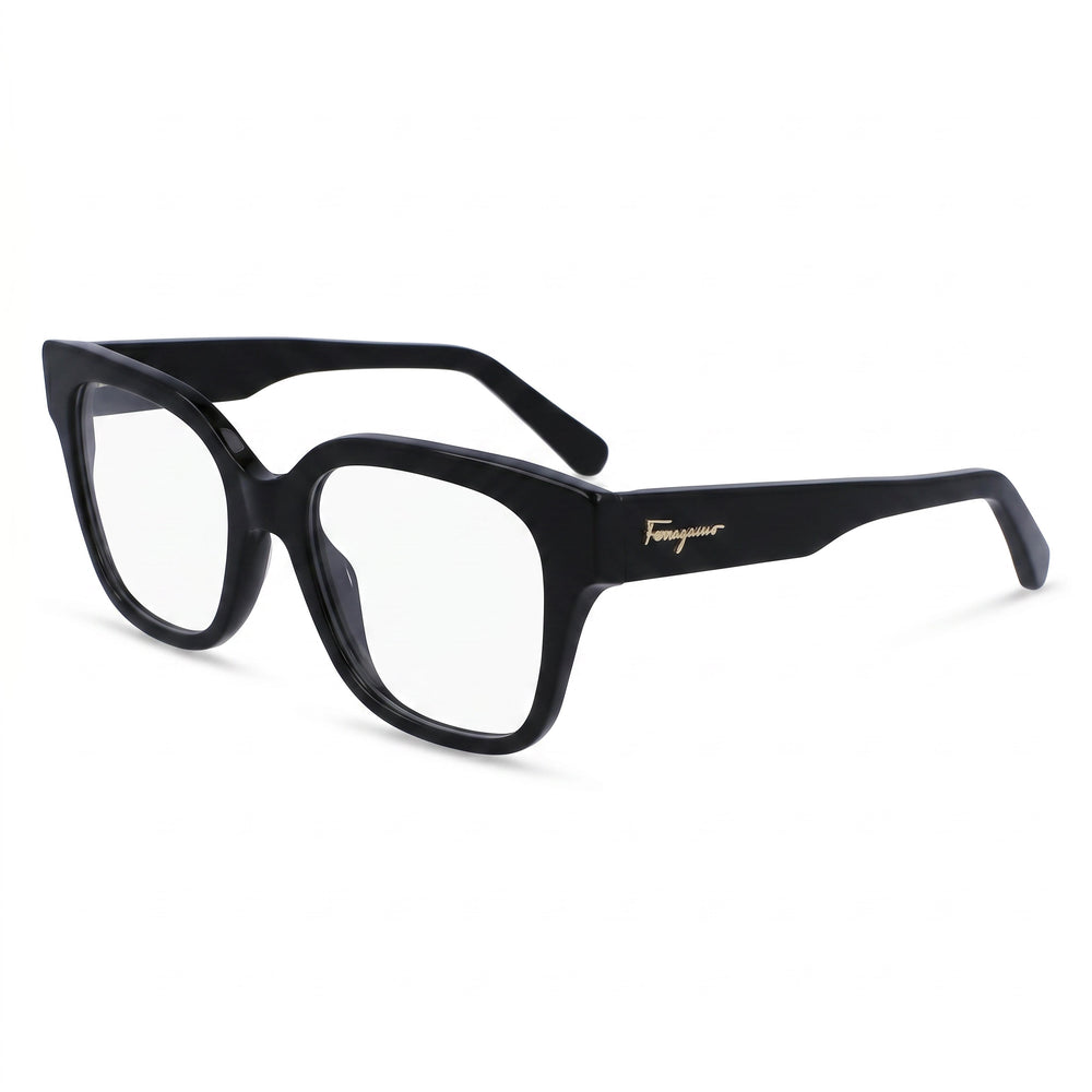 Ferragamo SF2952 Black Square Eyeglasses for Women, Plastic frame