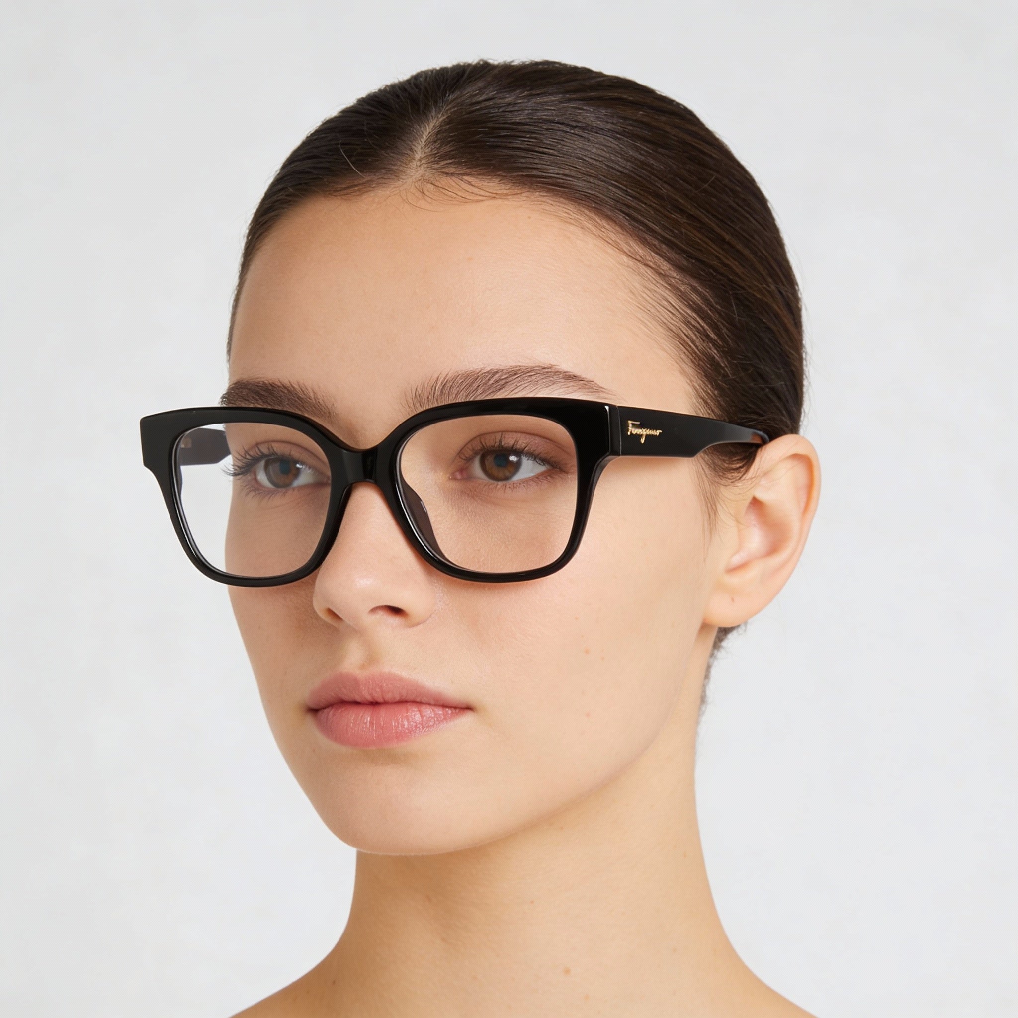 Gafas de sol cuadradas Ferragamo SF2952 negras para mujer, de plástico, Photo 4