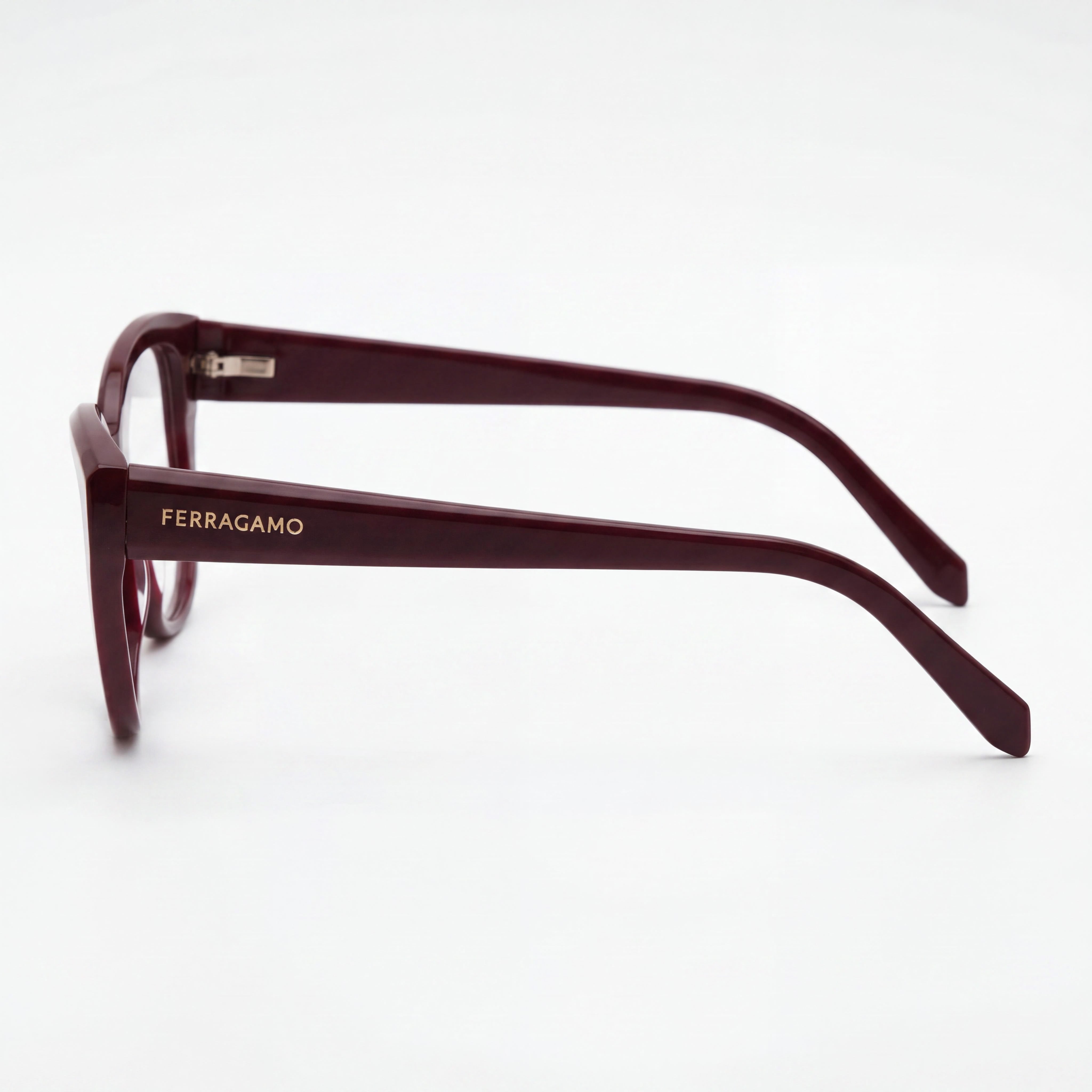 Ferragamo SF2970 Burgundy Rectangle Unisex Eyeglasses, Metal 53mm, Photo 3