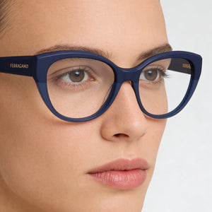 Ferragamo Sf2970 Blue Eyeglasses Unisex — lifestyle wear, morning news and coffee routines