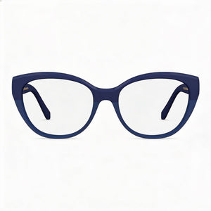 Ferragamo Sf2970 Rectangle Eyeglasses Unisex — side view, Blue Acetate temples
