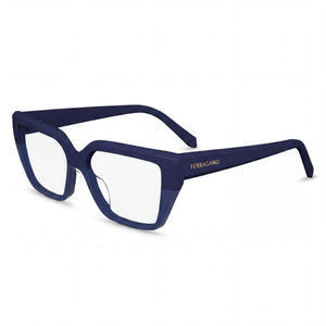 Ferragamo SF2971 Blue Square Eyeglasses for Men, Acetate frame