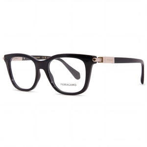 Ferragamo SF2973 Black Rectangle Eyeglasses for Women, Injected frame