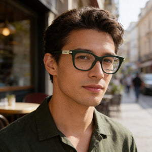 Ferragamo Sf2973 Dark Green Eyeglasses Men — lifestyle wear, video calls and remote work days